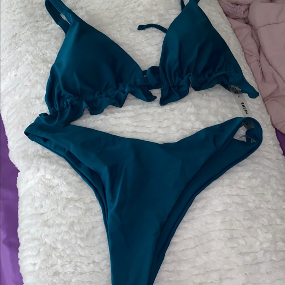 Dark teal shein bikini